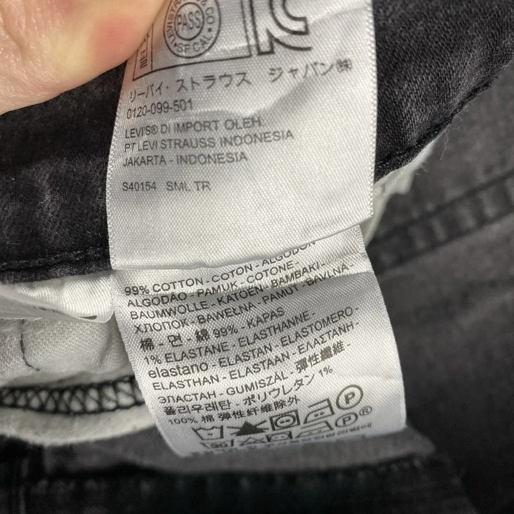Levis 514 Straight Jeans Mens 40x28.5 Black Mid‎ Rise